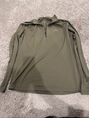Paradox Olive Green Quarter-Zip Performance Jacket